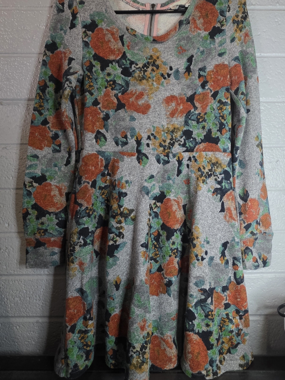 Anthropologie Saturday/Sunday grey heathered French terry knit long-sleeve dress - Picture 2 of 10